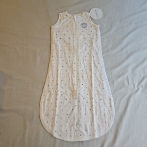 Dreamland Baby Bamboo Sleep Sack Medium 6-12 Month Cozy White Starry
